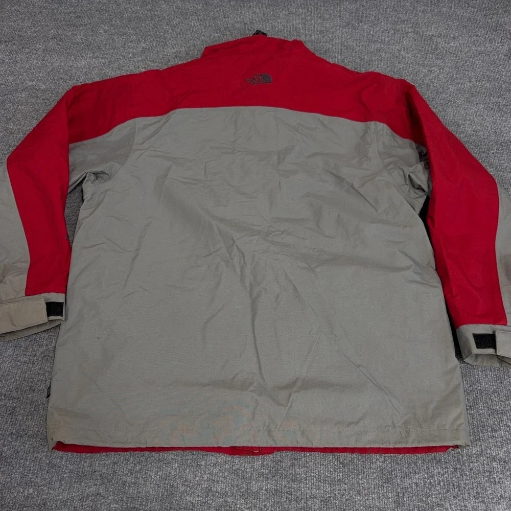 Vintage The North Face Hyvent Rain Jacket Men Large Red Gray Waterproof Shell